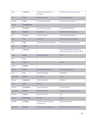 N',6%"         <+F%3"4"&          I1%,('"_1+O%(7(G8"I89&1?9"         `69O(1"C(*%&8"_1+O%,+67"I1'0,+19"
                                      Q1017(:1'"

    K',+"          <+4+-+&            I(3&26'1"K%G,%11'""                5'G(%%1"H6&,(%67"M6E"

    S'61?1"        <+G$"-&            [%)1'G'6)*6&1"I&*)1%&"             [%,01'9,&8"/3"I(*&O6?:&(%"

    V6'E719"       <8%)F%?45(+$(+4&   ""                                 ""

    D1&1'"         <8"3?)"0&          I1%,('"I89&1?9"K%G,%11'"           IG&"$%+bH5I5"HDD"<9,c_"

    S'6+1"N"       <8"3)"0&           /2%1'bC1("                         /'G6%,+"I(3&26'1"c"C(?:*&1'9"

    K)"            <8"3)"0&           I(3&26'1"K%G,%11'"                 D'6&&"c"`O,&%18">(+W1&)8%1"

    <6'+"          <5+-&              M,E'6',6%"$,"                      `69O(1"C(*%&8"M,E'6'8"I89&1?"

    N1&O"          <"11&              _1+O%(7(G8"I89&1?9"Q1017(:1'"$,"   `69O(1"C(*%&8"_1+O%,+67"I1'0,+19"

    $G('"          <"$%1"&            ""                                 ""

    <6'W"          <"35+=+&          ""                                 V*?6%W,%)T"f5%"<&0"e('"Q1?(+'6+8"
                                                                         `O1'1"_O1"5*),1%+1"$9"_O1"I&6'o"$%"N1&6g"

    C6'7(9"        <"--%&            N*99,%199"<6%6G1'"                 H5I5"

    r(17"          <")5&              ""                                 ""

    _(?"           <-+50%-&           ""                                 S7*9&1'"

    Q6%,17"        <-%;;5%0&          ""                                 ""

    IO*,58"       <)%0#&             Q6&6E691"K%G,%11'"M16)"            C(?:*&1'"I+,1%+1"C(':-"

    _,%6"          <)/5&              C(?:*&1'"K%G,%11'"                 H5I5bSIeC"

    CO',9&(:O1'"   </(F%-&            $-_-"Q,'1+&('"                     M66%1"

    H6&O6%"        654%0;-"%F&        /',(%"I2"5'+O,&1+&"                M.bH5I5"

    M*,G,"         6)+5&              V6+W1'"                            ""

    5%)'116"       9+(/$5)4%+0/&      K01%&"C(('),%6&('"                 [%621">(?6%,6"

    C71?1%&,%1"    9+$+G%-&           I1%,('"C(%9*7&6%&"                 _'6989"I6"f/%"5"C(%&'6+&"e('"K96g"

    <,+O171"       9+$$5)0%-5&        >1916'+O"I+,1%&,9&"                rDM"

    5%((:"         9+$$/48+1+3&       I&*)1%&"                           a?W0"

    <,+O617"       9+0&78+/&          Q,'1+&('"/3"C8E1'"I&'6&1G8"c"      <1,"_1+O%(7(G,19Z"$%+-"
                                      Q1017(:?1%&"

    571T6%)1'"     9+0&'5,F&          `1E"M16)"e7,GO&"/::('&*%,&,19"     <+&"t"H5I5"5?19">1916'+O"C1%&1'"



                                                                                                              4#"
"
 