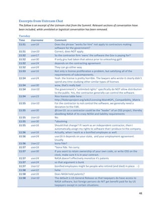 EP,&)6%'!1)#:!Z'%)&3:!"J3%!
K8+%3'::'>%#/%"$%+Q6+*5.%'3%.8+%S/.*+"(%68".%3*'(%.8+%A-((#.H%&+:+?"$.%/+6.#'$/%'3%6'$?+*/".#'$%8"?+%
9++$%#$6:-1+1O%>8#:+%-$*+:".+1%'*%:'@#/.#6":%6'$?+*/".#'$%8"/%9++$%*+('?+1H%

^+&'*35!
<53%&    !"#$%&'#(            7"33%04&
AA@MA&& -/+*TU%%              Q(19"&O1":O'691"}2('W9"3('"O,'1}"%(&"6::78"&("+(%&'6+&('9"?6W,%G"
                              9(3&26'1"3('"&O1"G(01'%?1%&X"
AA@MA&&   S/+*TV%%            C(''1+&Z")(19"H/_"6::78-"
AA@MI&&   -/+*TW%%            I("&O1"+(%&'6+&('"3,'?"y(2%9y"&O1"9(3&26'1"&O1"S(0",9":68,%G"3('X"
AA@MI&&   -/+*XV%%            $3"(%78"G%*"O6)"&6W1%"&O6&"6)0,+1":',('"&("*%7169O,%G"G:7."
AA@MI&&   -/+*YZ%%            )1:1%)9"(%"&O1"+(%&'6+&,%G"6G'11?1%&"
AA@MI&&   -/+*YZ%%            _O18"+6%"G("1,&O1'"268"
AA@MJ&&   -/+*TU%%            H(&"(%78",9"7,+1%91":'(7,31'6&,(%"6":'(E71?Z"E*&"96&,938,%G"677"(3"&O1"
                              '1d*,'1?1%&9"(3"9*E+(?:(%1%&9-"
AA@ML&&   -/+*YZ%%            k16O-"&O1"7,+1%91",9":'1&&8"O('',E71-"_O1"76281'9"2O("2'(&1",&"+716'78"),)%y&"
                              9:1%)"6%8"&,?1"9&*)8,%G"(&O1'"9,?,76'"&8:19"(3"7,+1%919"
AA@ML&&   -/+*XV%%            2(2Z"&O6&y9"'16778"E6)"
AA@ML&&   S/+*TV%%            _O1"G(01'%?1%&y9"}*%7,?,&1)"',GO&9}"9:1+,3,+6778")("H/_"677(2"),9&',E*&,(%"
                              &("&O1":*E7,+-"k19Z"&O1"+(%&'6+&('"G1%1'6778"+6%"+(%&'(7"&O1"9(3&26'1-"
AA@ML&&   -/+*YX%%            H,+1"7,+1%+1"&6E71"O1'1B"
                              O&&:Bbb31)('6:'(=1+&-('Gb2,W,bM,+1%9,%GB<6,%ASDM{C(?:6&,E,7,&8{<6&',T"
AA@MM&&   S/+*TV%%            e('"&O1"+(%&'6+&('"&("%(&"+(%&'(7"&O1"9(3&26'1Z"21"G1%1'6778"%11)"6"
                              )10,6&,(%"&("&O1"e5>-"
AA@MM&&   -/+*XV%%            t[91'#!B"9("6"+(%&'6+&('"+(*7)"E1"&O1"}716)1'}"(3"6%"/II":'(=1+&Z"&O1'1E8"
                              6E9(7E,%G"H5I5"(3",&9"+'6F8"H/I5"6%)"7,6E,7,&8"'1d*,'1?1%&9"
AA@MM&&   S/+*TV%%            H(-"
AA@MM&&   -/+*XV%%            Y6E9(70,%G"
AA@MM&&   -/+*TU%%            IO(*7)"&O6&"+O6%G1X"$3"$"2('W"69"6%",%)1:1%)1%&"+(%&'6+&('Z"&O1%"$"
                              6*&(?6&,+6778"699,G%"?8"',GO&9"&("9(3&26'1"&O6&"$":'()*+1"&("&O1"+(?:6%8-"
AA@M_&&   -/+*TU%%            5+&*6778Z"2O1%"$"2('W"69"6"E(%,3,1)"1?:7(811"69"2177-"
AA@M_&&   -/+*YZ%%            *91'#@",&")1:1%)9"(%"8(*'"9&6&1Z""6%)"8(*'"1?:7(8?1%&"6G'11?1%&-"
                              [9*6778-"
AA@M_&&   S/+*TY%%            E(%6"3,)1X"
AA@M`&&   -/+*TU%%            YE(%6"3,)1-"k19"9(''8-"
AA@M`&&   -/+*XV%%            $3"8(*"26%&"&("'1&6,%"(2%1'9O,:"(3"8(*'"(2%"+()1Z"('"2',&1"/II"(%"&O1"
                              +7(+WZ"?6W1"9*'1",&",9",%"8(*'"+(%&'6+&-"
AA@M`&&   -/+*YZ%%            H5I5")(19%y&"1331+&,0178"?(%1&,F1",&y9":6&1%&9"
AA@M`&&   -/+*YZ%%            9("&O6&"6'G*?1%&",9"E*%W"
AA@M`&&   S/+*TY%%            E(%,3,1)"1?:7(8119"?,GO&"E1":1(:71"2O("'1&,'1)"f6%)"),1)g",%":76+1-""B~"
AA@Mn&&   -/+*YY%%            O1O1"
AA@Mn&&   -/+*TU%%            Q(19"H5I5"O(7)":6&1%&9X"
AA@Mn&&   S/+*TV%%            _O1")136*7&",9"[I"S1%1'67">171691"9("&O6&"&6T:681'9")("O601"6++199"&("
                              H5I5"9(3&26'1Z"E*&"3('1,G%":1'9(%9")("H$_"G1&"E1%13,&":6,)"3('"E8"[I"
                              &6T:681'9"1T+1:&",%"+1'&6,%"9,&*6&,(%9-"

                                                                                                        4P"
"
 