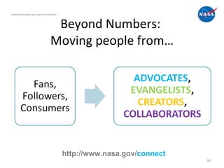 Beyond Numbers:  Moving people from… National Aeronautics and Space Administration http://www.nasa.gov/ connect 
