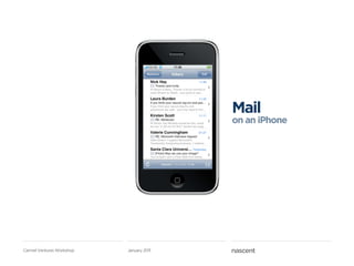 Mail
                                          on an iPhone




Carmel Ventures Workshop   January 2011
 