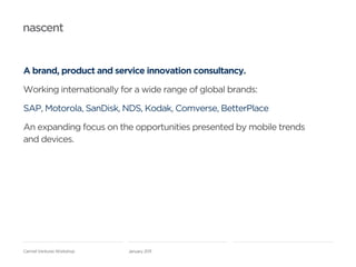 A brand, product and service innovation consultancy.

Working internationally for a wide range of global brands:

SAP, Mot...