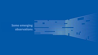 Section
Heading
Some emerging
observations
 