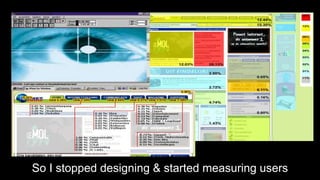 So I stopped designing & started measuring users 
 