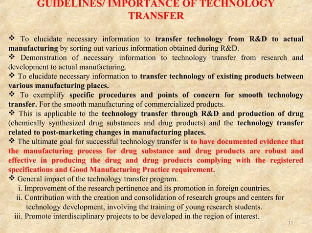 Technology Transfer In Pharma Industry