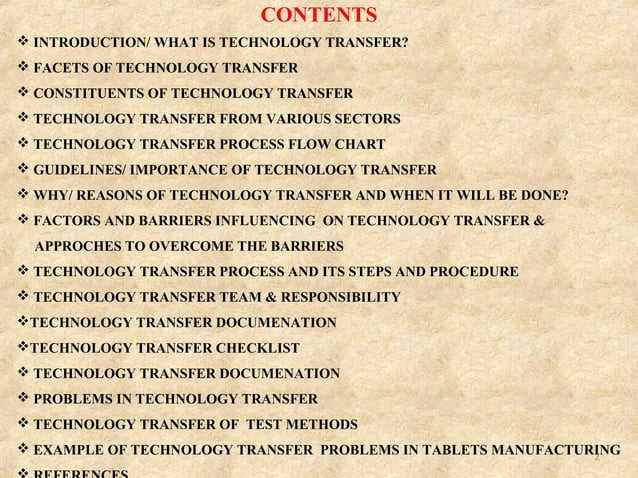 Technology Transfer In Pharma Industry