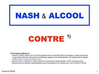 NASH & ALCOOL
.

CONTRE
1)
1) Principales références : 
- Ajmera V, Belt P, Wilson LA et al. Among patients with nonalcoho...