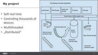 25CONFIDENTIAL
My project
• Soft real time
• Controlling thousands of
devices
• Multithreaded
• „Distributed”
 