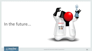 Copyright	©	2015, Oracle	and/or	its	affiliates.	All	rights	reserved.		|
In	the	future...
36
 