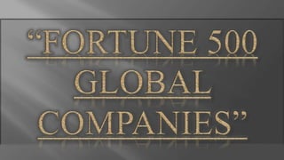TOP 10 FORTUNE 500 GLOBAL COMPANIES (2016)!