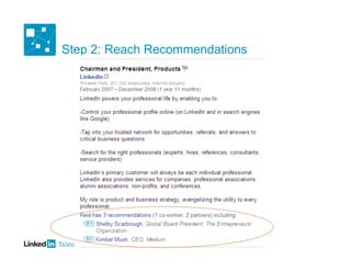 Step 2: Reach Recommendations
 