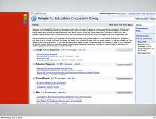 16Wednesday, July 9, 2008
 