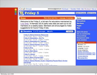 77Wednesday, July 9, 2008
 