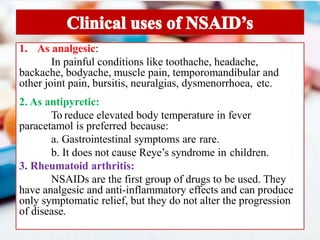 NSAIDs (Non-Steroidal Anti-Inflammatory Drugs) | PDF