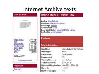 Internet Archive texts
 