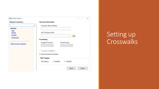 Setting up
Crosswalks
 