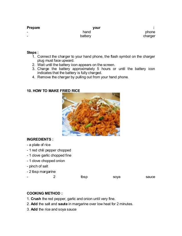 Teks Prosedur Cara Membuat Mie Goreng Dalam Bahasa Inggris Berbagai Teks Penting