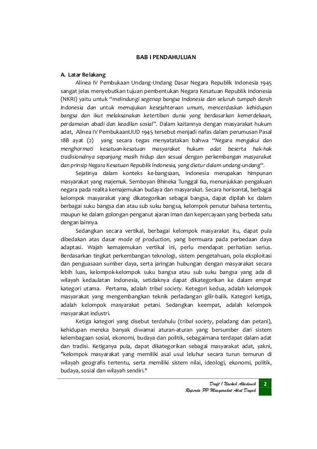 Naskah Akademik Rancangan Peraturan Daerah