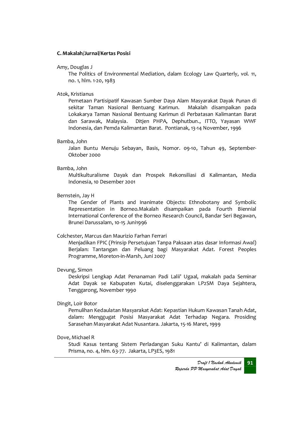 Naskah Akademik Rancangan Peraturan Daerah