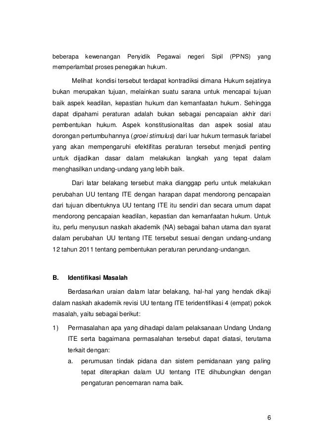 Naskah Akademik Ruu Perubahan Atas Uu Ite