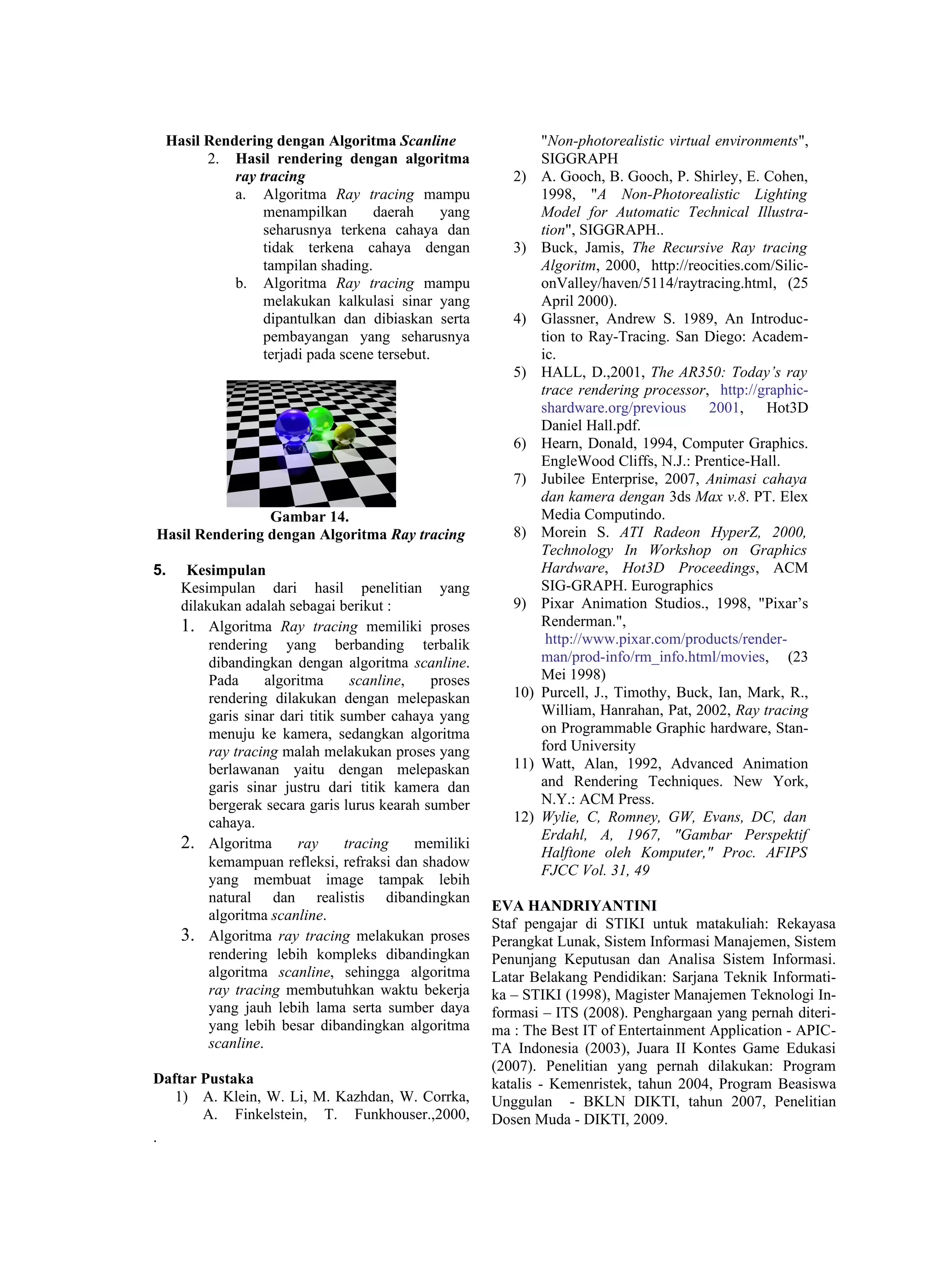 Naskah algorithma ray tracing & sceneline | PDF