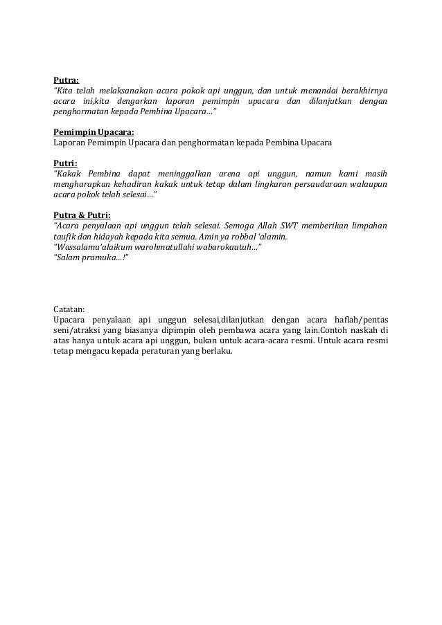 Contoh Teks Doa Upacara Pramuka Kumpulan Doa