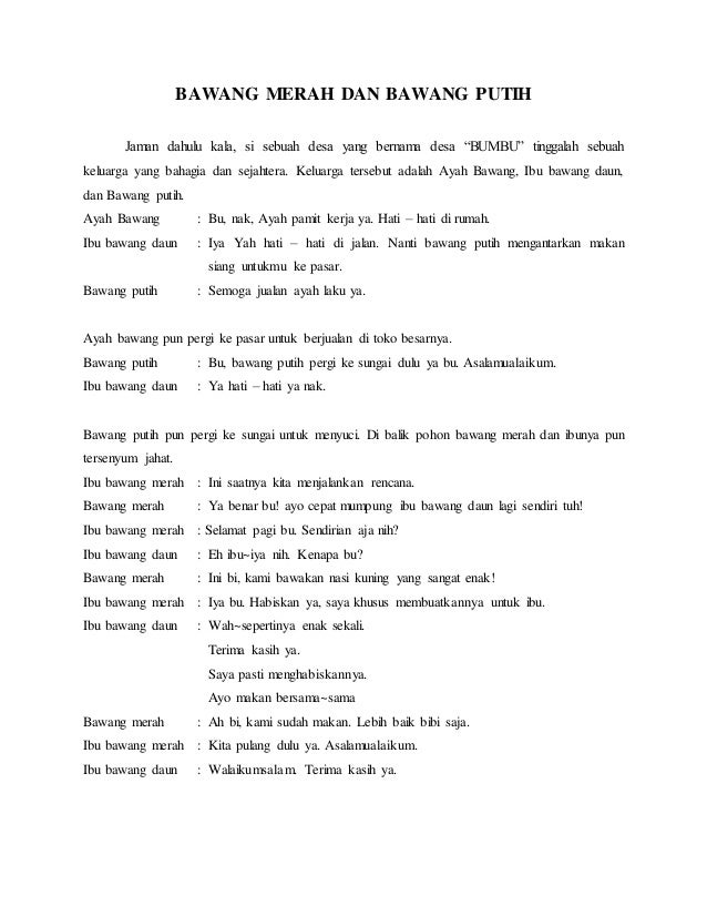 NASKAH DRAMA MALIN KUNDANG VERSI ASLI