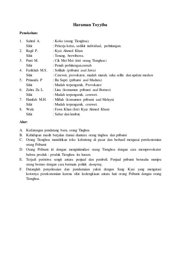 Naskah Drama Haraman Toyyiba