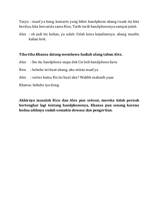 Naskah Drama Negosiasi Bahasa Indonesia Kelas X IPA 2