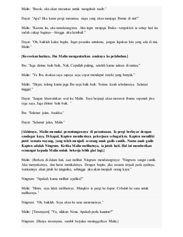 Naskah Drama Malin Kundang