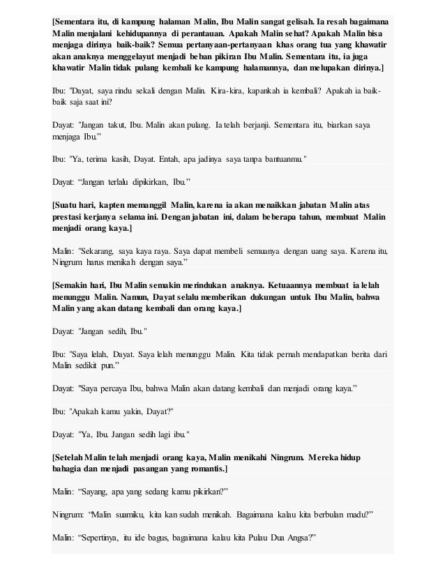 Naskah Drama Malin Kundang Naskah Drama Malin Kundang