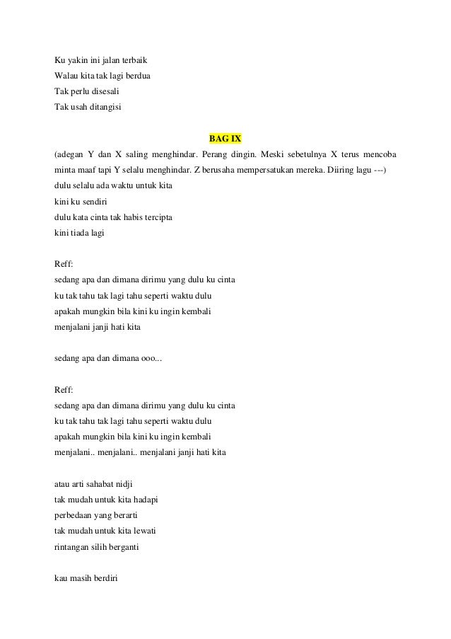 Naskah drama musikal anak sma