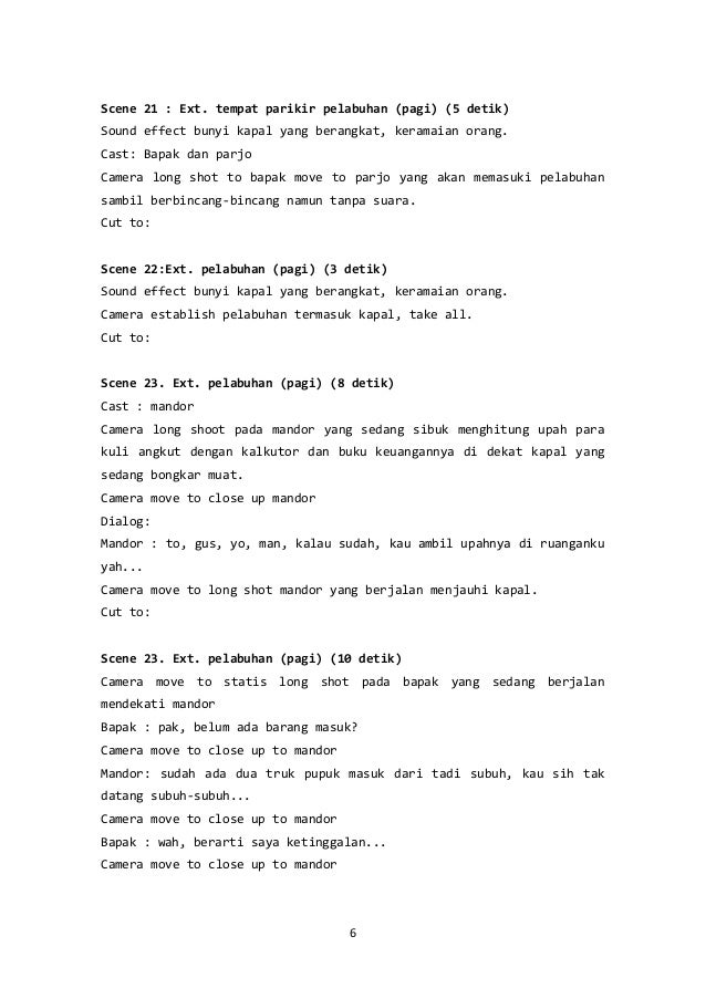 Naskah Film Pendek Durasi 10 Menit Berbagai Naskah