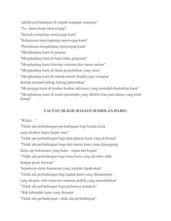 Naskah Pementasan &quot;Lautan Jilbab&quot;