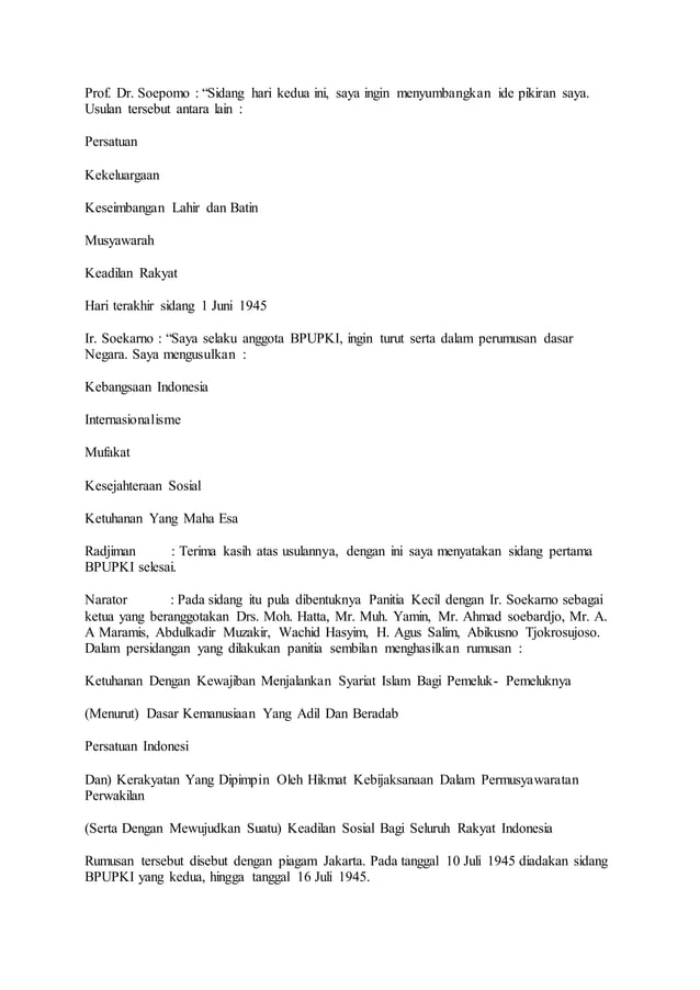 Gambar Naskah Sidang BPUPKI Lengkap