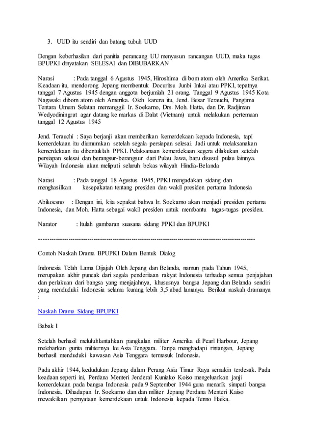 Gambar Naskah Sidang BPUPKI Lengkap