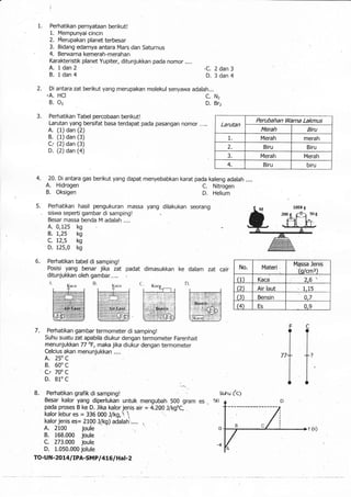 1
1. Perhatikan pernyataan berikutl
1. Mempunyaicincin
2. Merupakan planet terbesar
3. Bidang edarnya antara Mars dan Safu...
