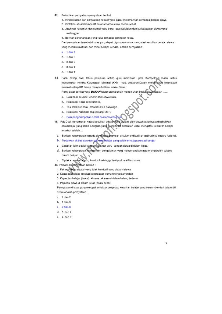 Inilah Soal Post Test Pkb Kelas Atas, Terbaru! Inilah Soal Post Test Pkb Kelas Atas, Terbaru!