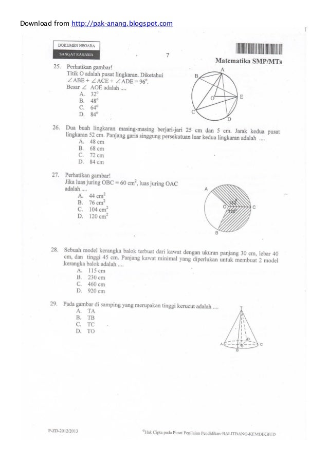 14 Download Latihan Unbk Matematika Smp 2019