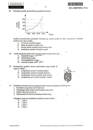 DOKUMENMGARA

ilfliltil
11

28.

ill

lilffi

til

tfffiiltil

|ilil llil

lil

IPA SMPflVITs .P.IE

Perhatikan grafik per...