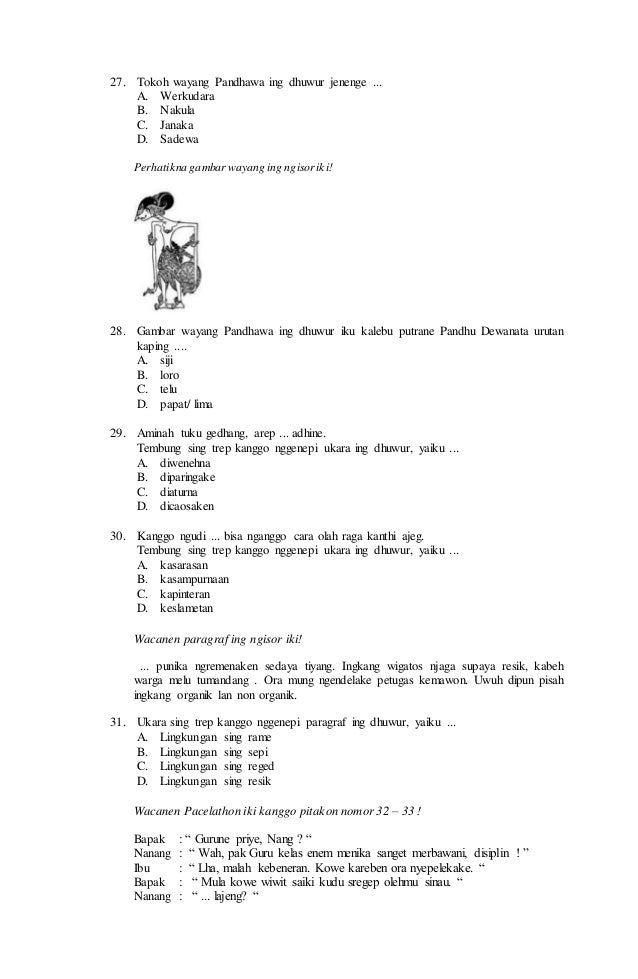 Naskah utama bahasa jawa 2012 2013