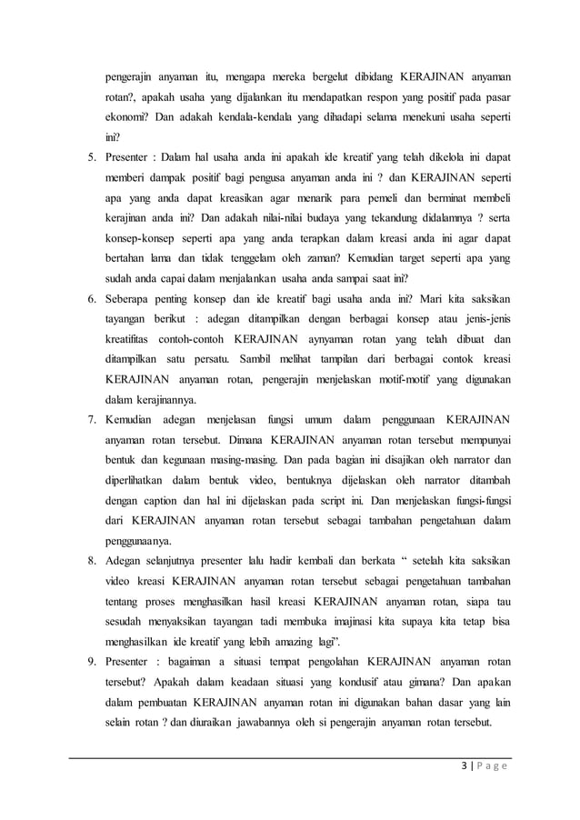 Naskah video pembelajaran rotan