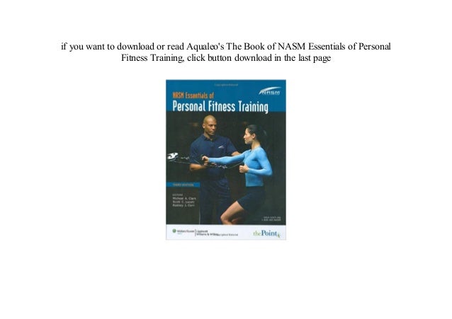 [PDF] NASM Essentials of Personal Fitness Training NEW 2018