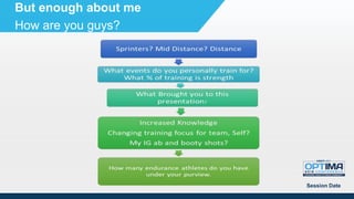 Session Date
But enough about me
How are you guys?
 