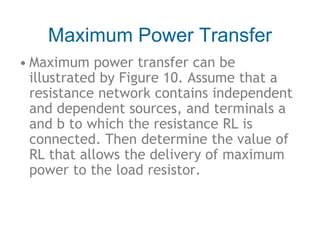 Electric network theorems | PPT