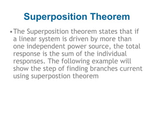 Electric network theorems | PPT