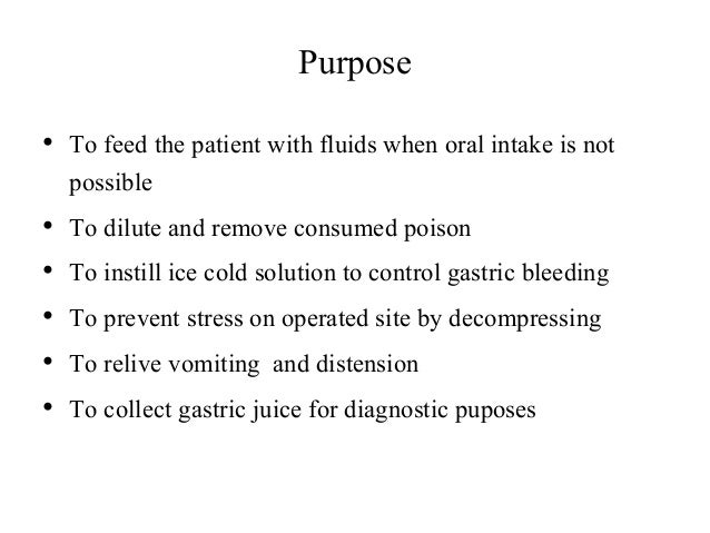 Nasogastric Intubation