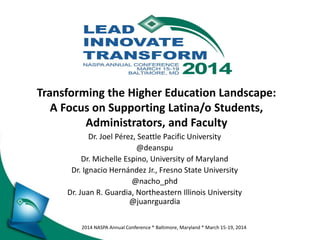 Supporting Latinos in Higher Education | PPT