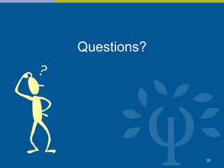 Questions?
30
 