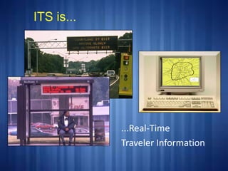 ...Real-Time
Traveler Information
ITS is...
 