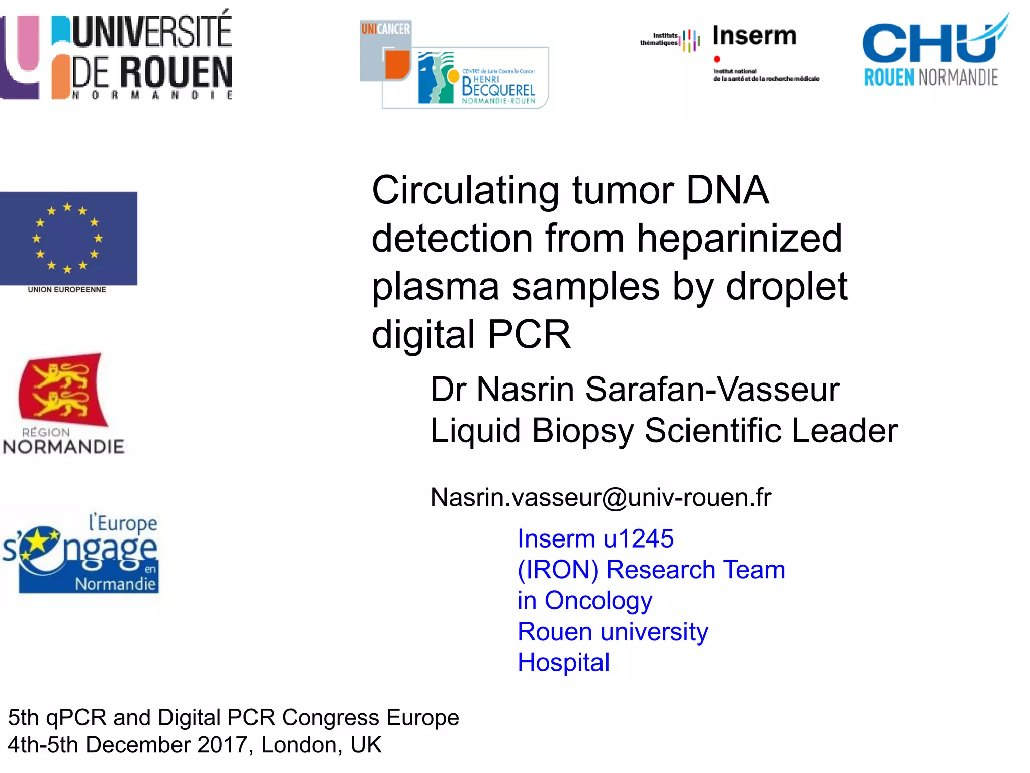 Circulating Tumor DNA Detection from Heparinized Plasma Samples by ...